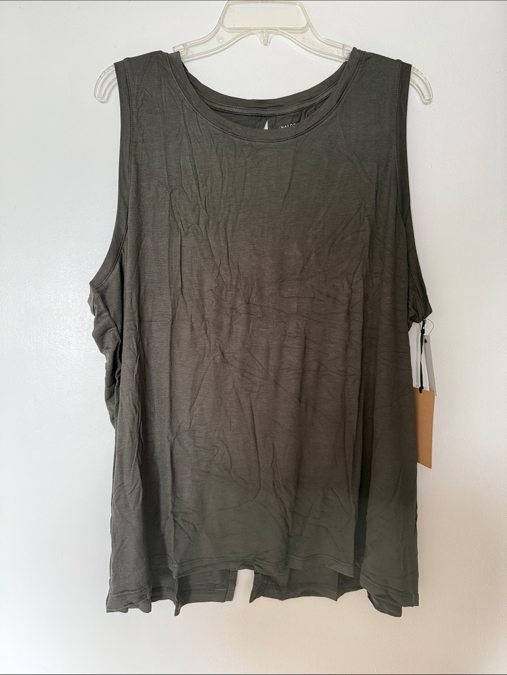 Halogen Slit-back Rayon Tank Gray